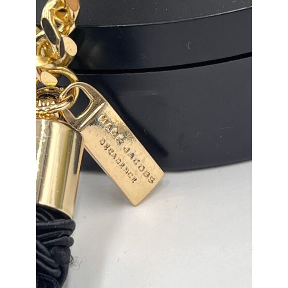 Marc Jacobs Decadence Gold Tone Black Tassel Limited Edition Necklace - Picture 5 of 7